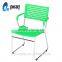 LS-4030F Fashion Design Stackable Metal Frame Plastic Chair With Arms