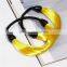 Chemical Fiber Hair Ties Round Yellow Elastic Hair Bands Wholesale