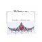 Paper Removable Waterproof Temporary Sternum Tattoo Sticker Body Art Red Filigree Pattern Temporary Tattoo Sticker
