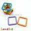 50mm EN71 Standard Square Shape Baby Toy Plastic Teething Ring