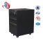 Mobile Three Drawer Pedestal Black Door Filing Cabinet