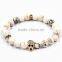 Traditional Culture Skull Head Bead Bracelet Agate Ball Bead Bracelet Jewelry