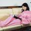 100 polyester TV blanket sleeved softtextile adults TV blanket