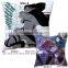 Good quality anime cartoon attack on titan fancy printed soft pillow