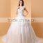 Ball Gown Princess Wedding Dress Floor-length One Shoulder Organza with Appliques Beading Flower bridal gown P046