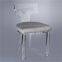 Modern Acrylic Banquet Chair Transparent Plexiglass Leisure Chair with High Back