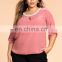 Wholesale plus size women clothing lady casual blouse for fat woman