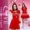 red noble Christmas bunny costume cosplay party city christmas costumes