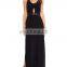 CHEFON Women black sexy party maxi dresses