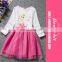 Long Sleeve Gril Cartoon Printed Cosplay Tutu Skirt Child Princess Dress