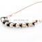Fashionable New Rose Gold Women Diamond White Pearl Wedding Chain Designs Bridal Necklace
