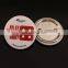 Decorative tin badges with safety pin