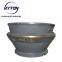 Mn18Cr2 crusher spare parts bowl liner mantle adapt to metso nordberg hp5 cone crusher