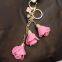 Fashion Leather Rose Tassel metal Keyring Handbag Pendant Promotional keychain bag charms