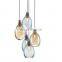 Zhongshan modern blue amber glass chandelier pendant lighting for livingroom