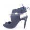 High-class italian fashion back laced high heel women shoes summer sandals shoes 2016