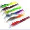 Crystal Clear 6 COLORS Octopus Squid Shape Minnow 40g 14cm Sinking/Suspending Hard bait for Trolling Surf Sea Lake
