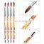 Low MOQ Oil-filled liquid flow Handle Nylon Synthetic Sable hair nail Art brush Tool Acrylic Brush Set Pens With Glitter Inside