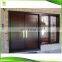 Teak raw wood main door design entrance doors with iron grill