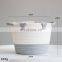 Freestanding Commercial Carrying Dirty Clothes Hand Woven Mesh Rope Cotton Laundry Basket