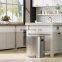 Office Kitchen Hotel 24L Recycle Bin Stainless Steel  Recycle Bins 2 Compartments Outdoor Recycled Trash Bin