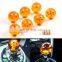 AUSO Universal Auto Parts Racing Cars Acrylic Crystal JDM 54mm 7 Star Orange Ball Gear Knob For Universal Car