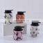 Hot sale bathroom accessory set printed flower ceramic liquid soap dispensers