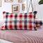 Best selling bright color bed cover quilt red plaid print new bedroom set 100%cotton kids duvet cover set