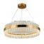 Circular Ring Chandelier Postmodern Style Crystal LED Bedroom Pendant Lamp Gold LED Ceiling Hanging Light