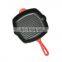 Customized cast iron enamel steak skillet grill pan