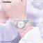 SINOBI Elegant Fashion Lady Watch Polygon Printing Dial Stainless Steel Mesh Band Quartz Watches S9817L