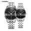 SINOBI Unisex Chic Wrist Watch S9842 2021 New Trending Pair Watches with Calendar Gift Set Couple Handwatch