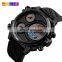 fashion  big dial black fashion silicone sport watch