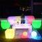 Modern party hire glow PE Plastic tables beach mobile bar stool hotel decoration led chair hookah lounge sofa furniture