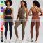 Activewear Clothes 2 Pieces Suit Workout Clothing Custom Logo High Waist Leggings Straps Sports Bra Women Gym Fitness Yoga Sets