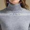 Chinese Supplier Soft Gold Cashmere Products Women High Neck Worsted Sweater