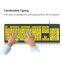 Large Print Low Vision Users Elderly High Contrast Wired USB Keyboards Yellow Big 104 Keys Letters Computer Keyboard