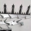 Galvanized Steel Wall Spikes Stainless Steel 316 Anti Climb Wall Spike