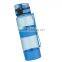 Tritan material plastic sport water bottle with silicone sleeve