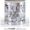 Cylindrical stainless steel carving flower shelf