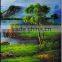 Indian oil painting art hill canvas art L-451