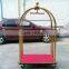 Hotel Brass Finish Luggage Trolley with Clothing Rail