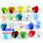 colorful heart beads, decorative hear-shaped crystal stones, naked glass beads for pendant