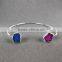 Hot sell fashion silver jewelry design double agate druzy stones cuff bangle