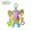 Babyfans 2015 New Product Cartoon Animal Toys And Plush Stuffed Baby Toys Baby teether toy with rattles