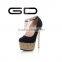 Newest Suede Leather High Heels Platform Single Shoe for Evening Dress