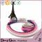 2016 new design custom charm elastic hair bands sparkly rose rosette thin skinny headband halloween