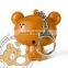 Wholesale cute bear kuma LED light flash keychain