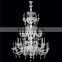24 lamps white modern hotel lights luxury 3-tiers glass blooming tree chandelier