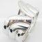 Top quality mirror polish alloy metal spring open silver Irregular cuff bangle